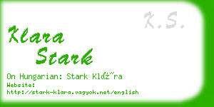 klara stark business card